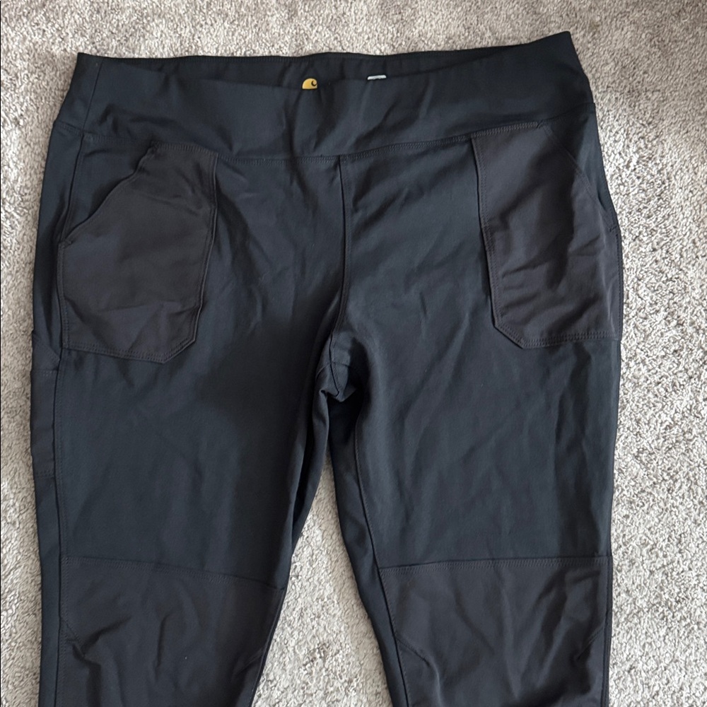 Carhartt Women's Force Utility Knit Leggings slim fit pull on XXL 20 black pants - Picture 2 of 9